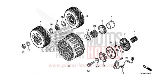 EMBRAYAGE (VFR1200XD/XDA/XDL/XDS) VFR1200XDF de 2015